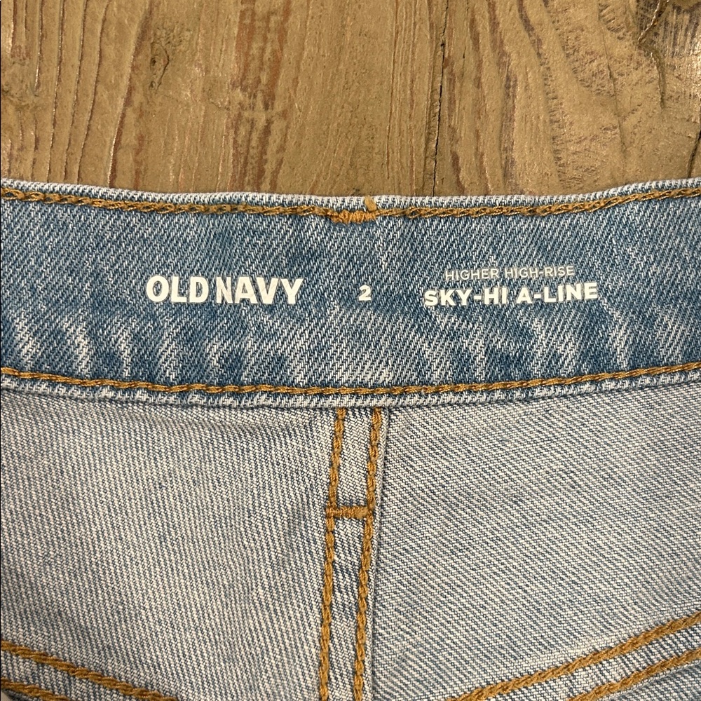 Old Navy Light Blue Distressed Jean Shorts - Picture 3 of 4